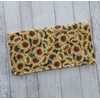 Checkbook Cover - Sunflower Fabric Check Case - Billfold Wallet