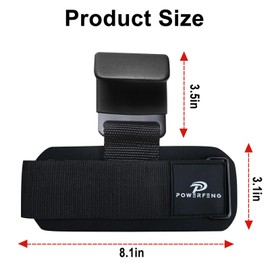 powerfeng Lifting Hooks for Weight Lifting: Weightlifting Hooks Wrist Straps Hand Grip Support for Deadlift Weightlifting Gym Gloves for Men & Women (Black)