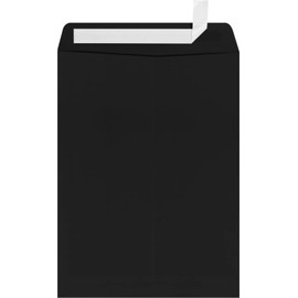 LUXPaper 9 x 12 Open End Envelopes | Peel & Press | Midnight Black | 80lb. Text | 50 Qty