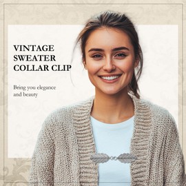 EMORBALS 5 Pcs Sweater Clips to Hold Sweater Together, Clothing Cinch Clip for Women's Sweater, Shawl, Shirt, Dress(Sliver)