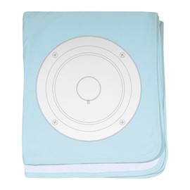 CafePress Musical Amplifier Speaker in Outline Baby Blanket, Super Soft Newborn Swaddle