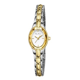 Diaofendi Gold Watches for Women Easy Read Ladies Quartz Wrist Watches with Small Vintage Bracelet (Silver Shell-Silver)