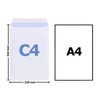 Evour, A4 / C4 Self Seal White Pocket Envelopes, Letter