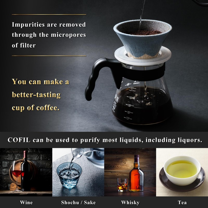 Ceramic Reusable Coffee Filter Dripper Paperless Sustinable Mt. Fuji Made