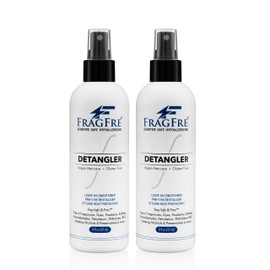 FRAGFRE Detangler 8 oz (2-Pack Gift Set) - Fragrance Free Hypoallergenic Parabens Free - Hair Detangler Leave-in Conditioner for Sensitive Skin - Styling Heat Protectant - Vegan Cruelty/Gluten Free