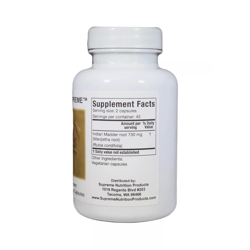 Supreme Nutrition Products Manjistha Supreme Herbal Supplement 90 Count Pure