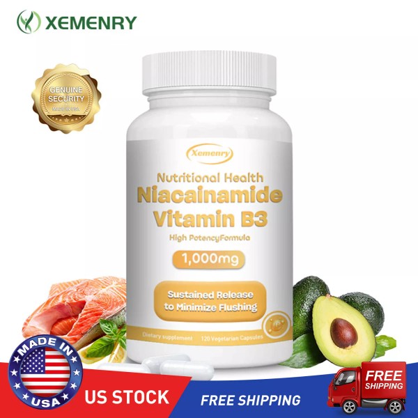 xemenry Niacinamide Vitamin B3 - Anti-aging, Energy & Circulatory, Metabolism