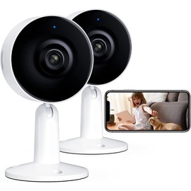 ARENTI IN1 Indoor Sicherheitskameras 2PC, 1080p Full HD Baby Monitor Haustierkamera mit Telefon APP, Nachtsicht, 2-Wege-Audio, Bewegungs-/Tonerkennung, SD-Karte&Cloud-Speicher, Alexa-kompatibel