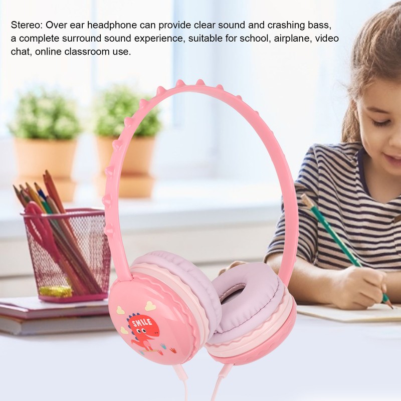 Kids Wired Headphone 3.5mm Jack Stereo Adjustable Headband Cute Child