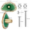 mookaitedecor Set of 4 Green Agate Crystal Drawer Knobs with