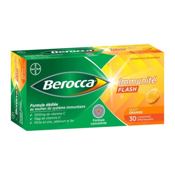 Berocca Immunité Flash 30 comprimés effervescents