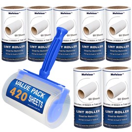 420 Sheets Lint Rollers for Pet Hair Extra Sticky, 7 Packs Sticky Roller for Clothes, Dog Hair Remover, Lint Brush for Furniture