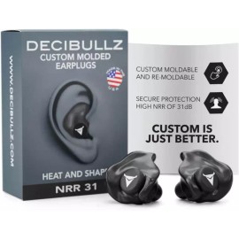 DesiBulz 데시불즈 - 맞춤형 성형 귀마개 31dB 최고 NRR 촬영 여행 작업 및 콘서트를 위한 편안한 청력 보호 기능 [Pink] Desibulls - Custom-Molded Earplugs 31dB Highest NRR Comfortable Hearing Protection for Shooting, Travel, Work, and Concerts [Pink]