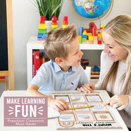 Hadley Designs 16 Educational Posters for Toddlers 1-3 - Learning Poster for Kids Ages 3-5, Alphabet Chart Playroom Homeschool Daycare & Classroom Decor, Kindergarten & Preschool Classroom Must Haves