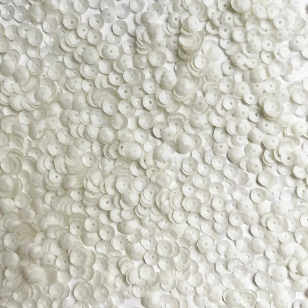 SequinsUSA 5mm Cup Sequins Oyster White Transparent Glossy Matte Duo
