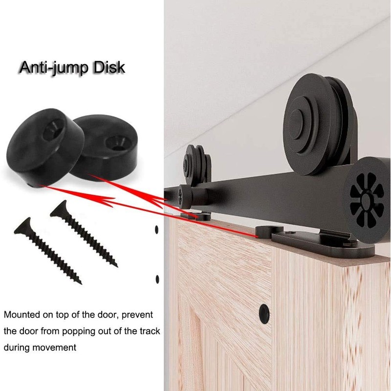 CCJH Sliding Barn Door Hardware Hangers Rollers Only 2pcs, NO