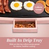 COOK WITH COLOR Electric Griddle 1200W, Nonstick Surface for Pancakes,