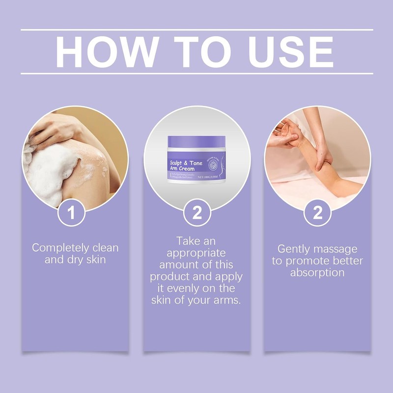 100g Crema Reafirmante para Brazos, Efecto Lifting, Tratamiento para Piel
