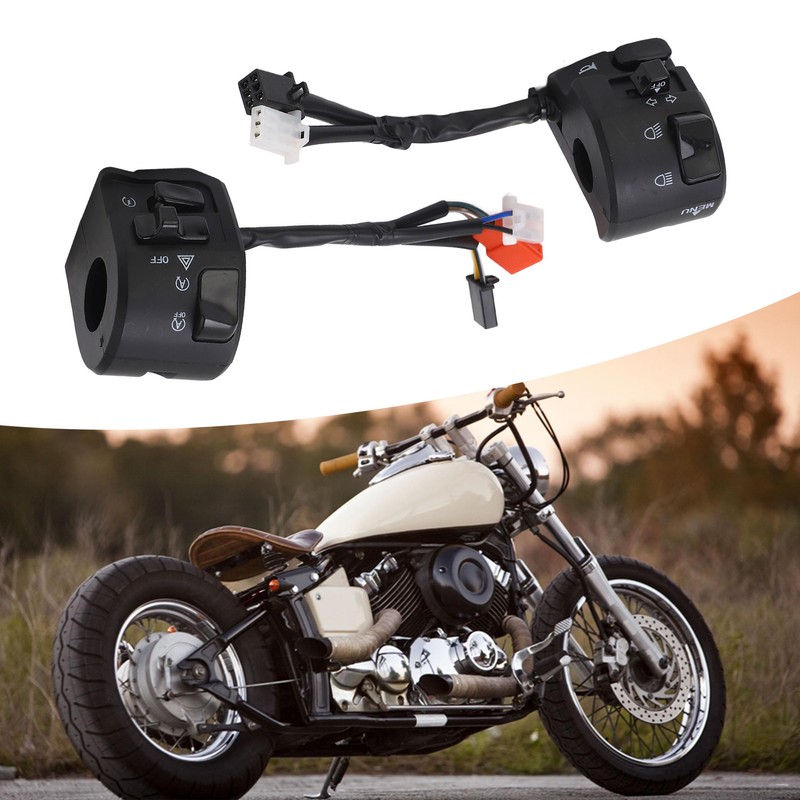 Motorcycle Handlebar Switch 7/8inch Light Trumpet Universal Handlebar Switch Replacement