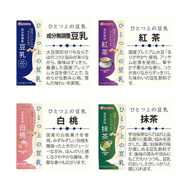 Marusan Soy Milk Unadjusted Premium Soy Milk Drink 200ml (Pack