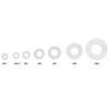 350pcs White Nylon Plastic Washer Flat Round Washer Sealing Ring