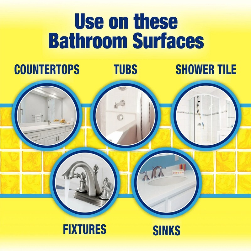 OxiClean Scrub Free Total Bathroom Cleaner with OxiClean, Lemon Scent,