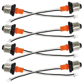 E26 Light Socket Adapter,Medium Screw In Light Socket Pigtail for Led Ceiling Lights Downlight Retrofit Power Adapter (8-Pack)