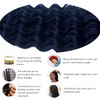 Dark Blue Braiding Hair Pre Stretched With Blue Boho Deep