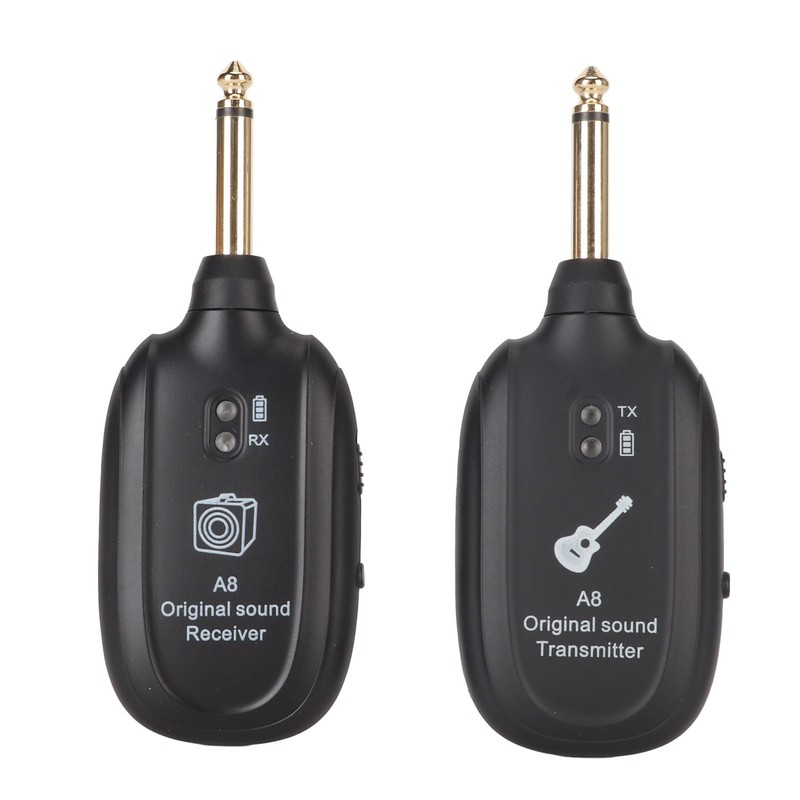 Guitar Wireless System Rechargeable UHF 730MHz 4 Channels Guitar Transmitter