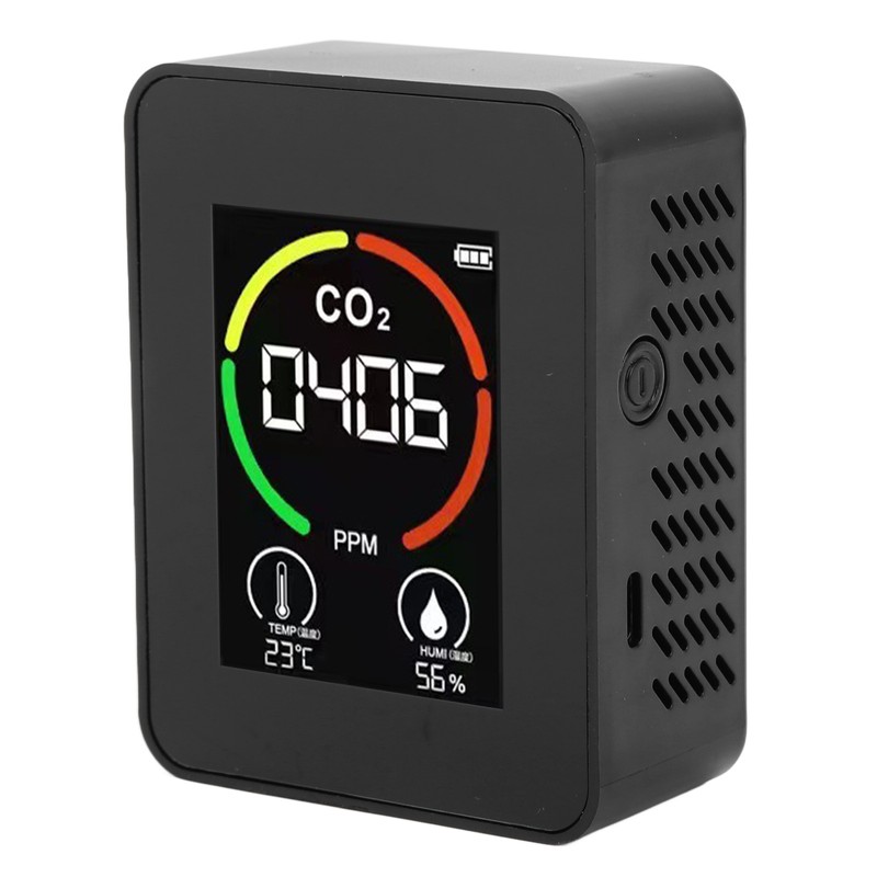 CO2 Detector Air Quality Monitor TVOC Tester USB Charging Thermometer
