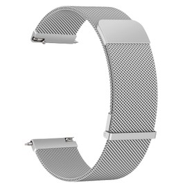 Metal Strap for Garmin Vivoactive 4,Forerunner 255/265,Venu 2/Venu 3, 22mm Metal Stainless Steel Replacement for Garmin Vivoactive 4 (22mm, Silver)