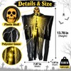 1pc Halloween Glowing Skull Skeleton Ghost Decoration, Hanging Gauze Ghost