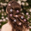 Campsis 9PCS Flower Mini Hair Clips Floral Small Hair Claw