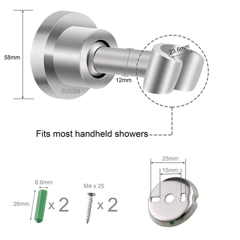 Drenky Shower Head Holder 304 Stainless Steel Shower Head Bracket