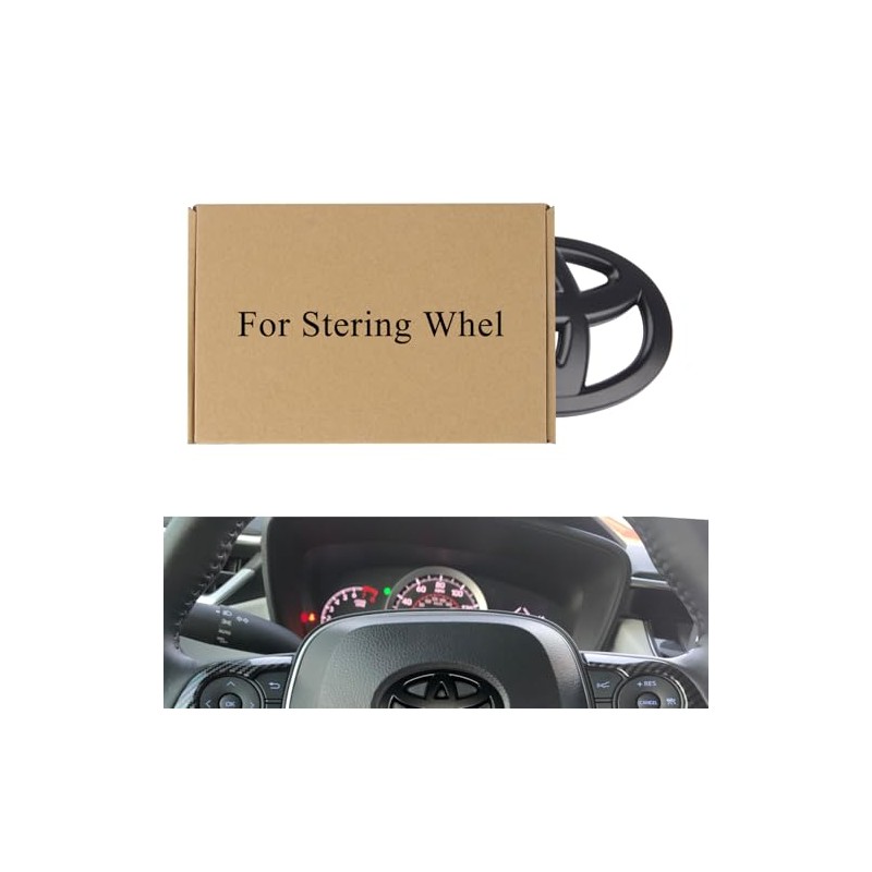 Steeri- ng Whe- el Emblem Overlay Universal Fit for Toyota