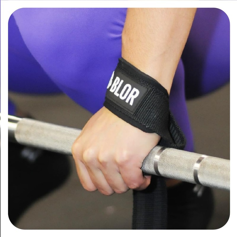 Blor Weight Lifting Straps - Ideal for Powerlifting, BodyBuilding, Deadlifts,