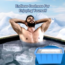 6Pack 48LB Extra Large Ice Block Molds, Silicone Large Ice Cube Molds for Cold Plunge Tub,Reusable Ice Cube Trays for Freezer,Ice Block Molds for Home Ice Bath,Cold Plunge Accessories,Ice Bath Chiller