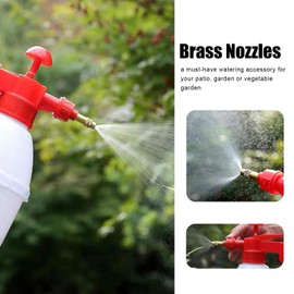 4 Piece Garden Pump Sprayer Nozzle,Brass Spray Nozzle Garden Sprayer Nozzle Replacement 19mm/0.74" ID Thread Mount Head for 0.2-0.4 Gallon Hand-Held Pressure Water Sprayer Bottle,Red