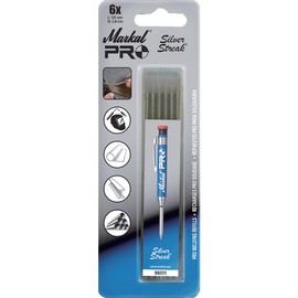 Markal PRO Refill, Silver Streak® Welding/Fabricating Marker, Reflective Silver (434-96271) 1 Pack