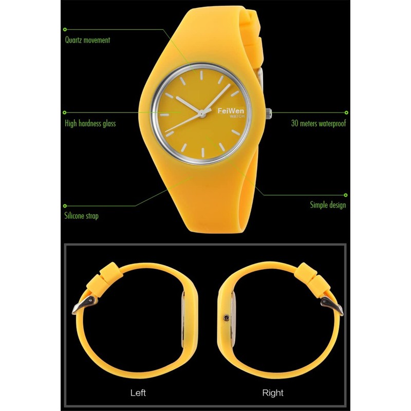 FeiWen Women's Fashion Analog Quartz Watch for Girl Lady Minimalism