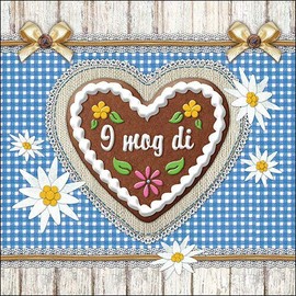 20 Napkins I Mog di in Pretzel as Table Decoration for Bavarian Evenings and for Oktoberfest 33 x 33 cm