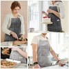 NLUS 2 Pack Kitchen Cooking Aprons, Adjustable Bib Waterproof Chef