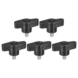 QUARKZMAN Pack of 5 Clamping Screw Knobs, M5 x 12 mm 304 Stainless Steel T-shaped Thumb Screws Handle for Quick Replacement of Hand Tightening Knob