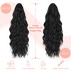 Ponytail Extension, 18 Inch Claw Clip Ponytail Extensions Curly Wavy