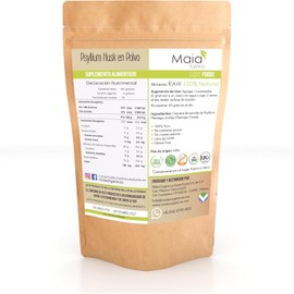 Psyllium Husk en Polvo 100% Natural (100 g) Fibra Soluble de Alta Pureza Apoyo Digestivo y Saciedad Sin Gluten Maia Orgánicos