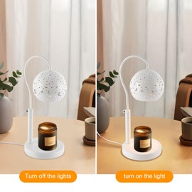 DDBESSIC Candle Warmer Lamp with Timer, Adjustable Height Electric Dimmable Candle Warmer with 2 Bulbs for Bedrooms, Dining Rooms, Study Rooms, Living Rooms