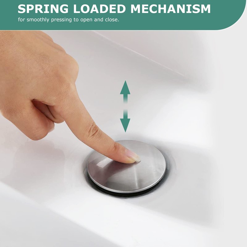 PARLOS Pop Up Drain Stopper with Overflow for Bathroom Sink