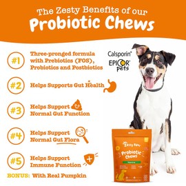 Zesty Paws Probiotics for Dogs | Dog Probiotic Supplements for Digestive Care & Digestive Treats - Health Supplies for UK Dogs | 60 Pcs