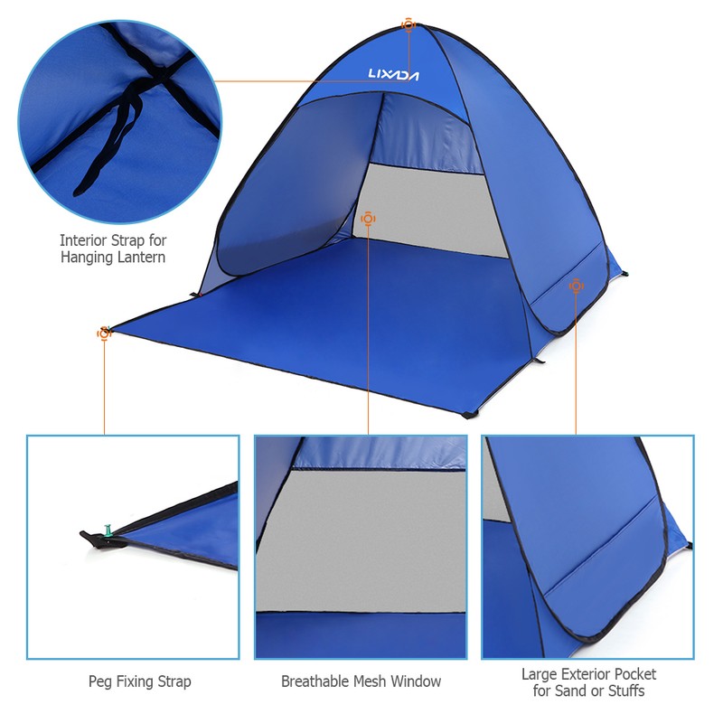 Lixada Automatic Instant Pop Up Beach Tent Lightweight Outdoor UV