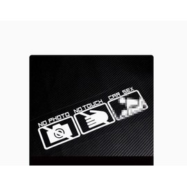 Don't Touch My Car Reflective Hollow Car Sticker - Original Product with Simple Design and Effective Reflectivity - Color: 4